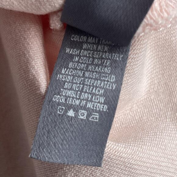 Aerie Tank Top Womens Small Pink Blush Raw Fringe Hem Crop Sleeveless Split Back - Picture 6 of 9